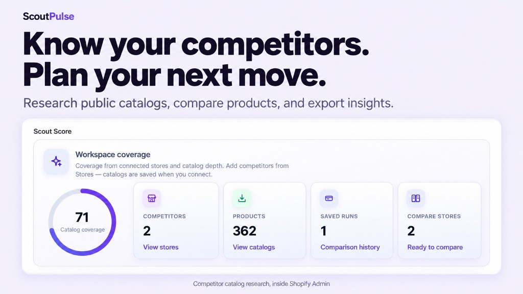 ScoutPulse home — Scout Score and competitor catalog overview